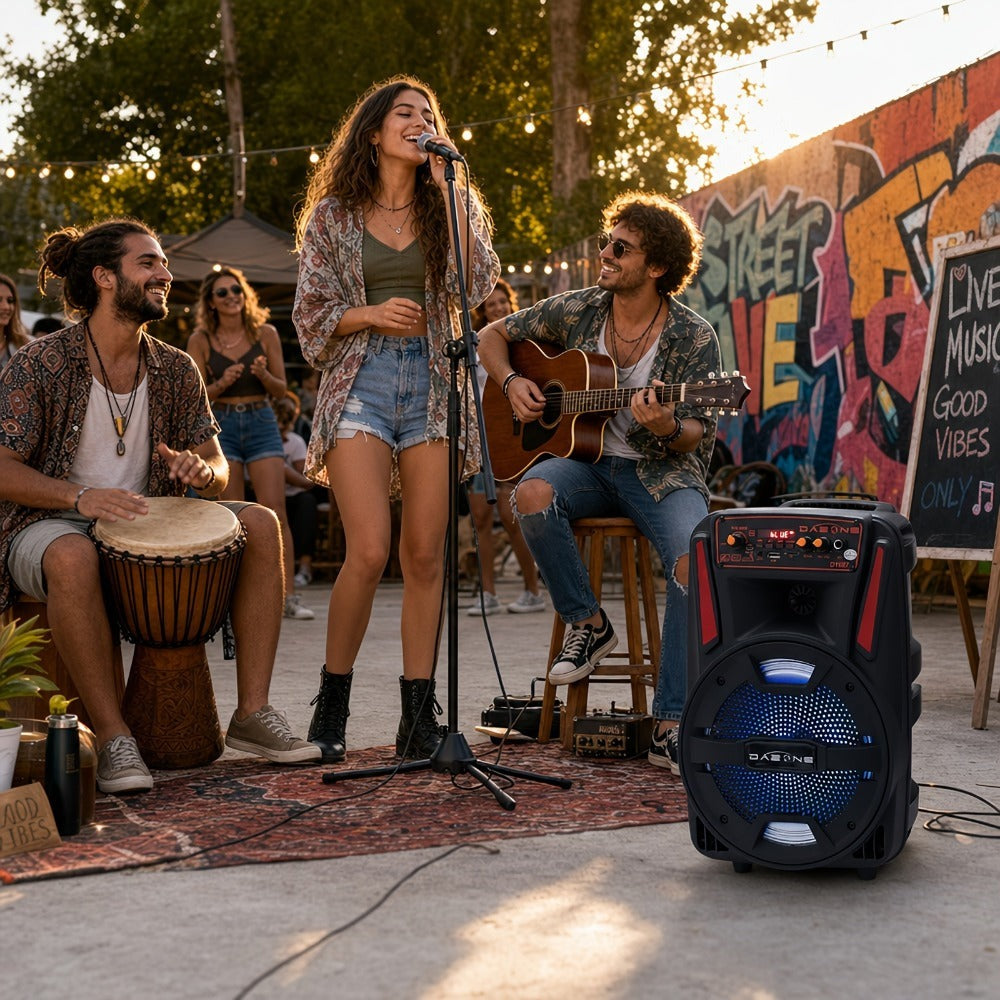 Portable PA Speaker, Remote Control, Wireless, Indoor/Outdoor for Parties and Karaoke detail image - detail view 5