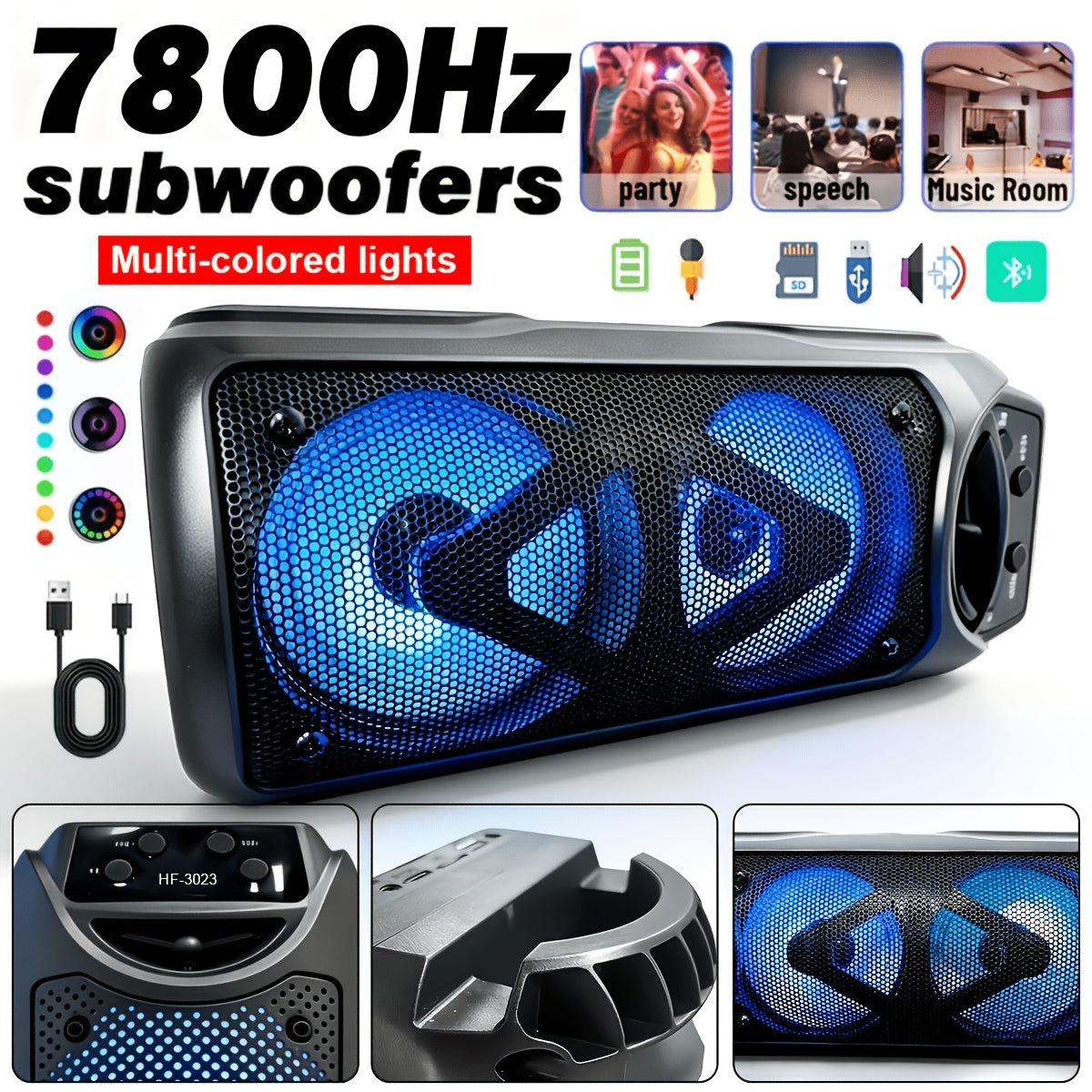 Portable PA Speaker shown in the Black/pro option