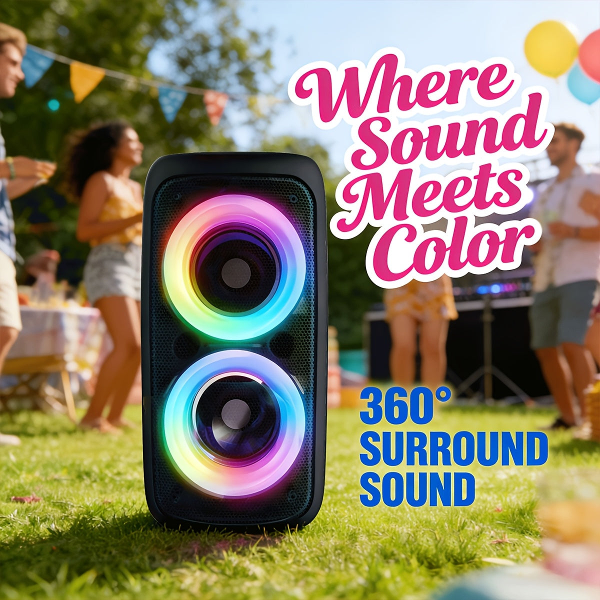 Portable PA Speaker shown in the Black option