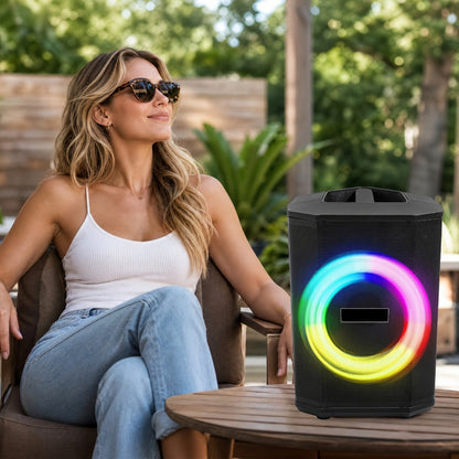 Portable PA Speaker, Sound Activated, Remote Control, Wireless for Parties and Karaoke detail image - detail view 3