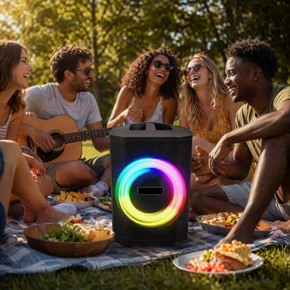 Portable PA Speaker, Sound Activated, Remote Control, Wireless for Parties and Karaoke detail image - detail view 4
