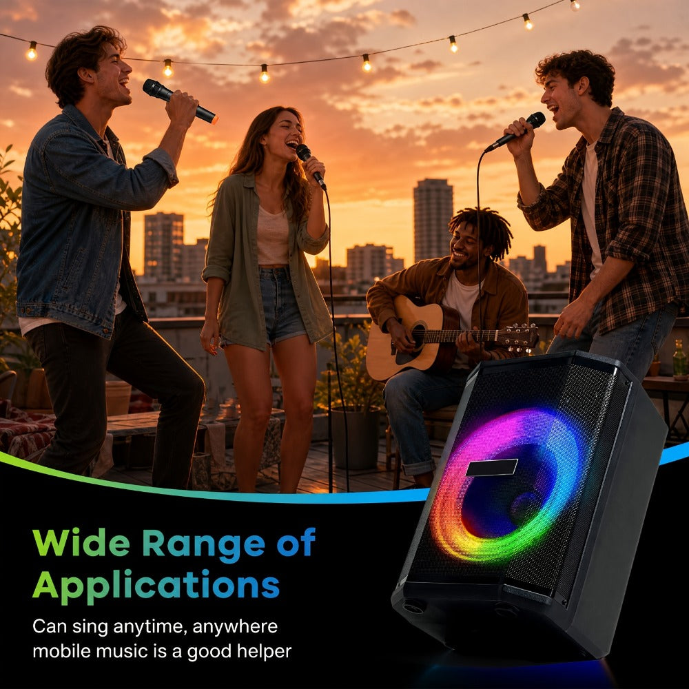 Portable PA Speaker, Sound Activated, Remote Control, Wireless for Parties and Karaoke detail image - detail view 8