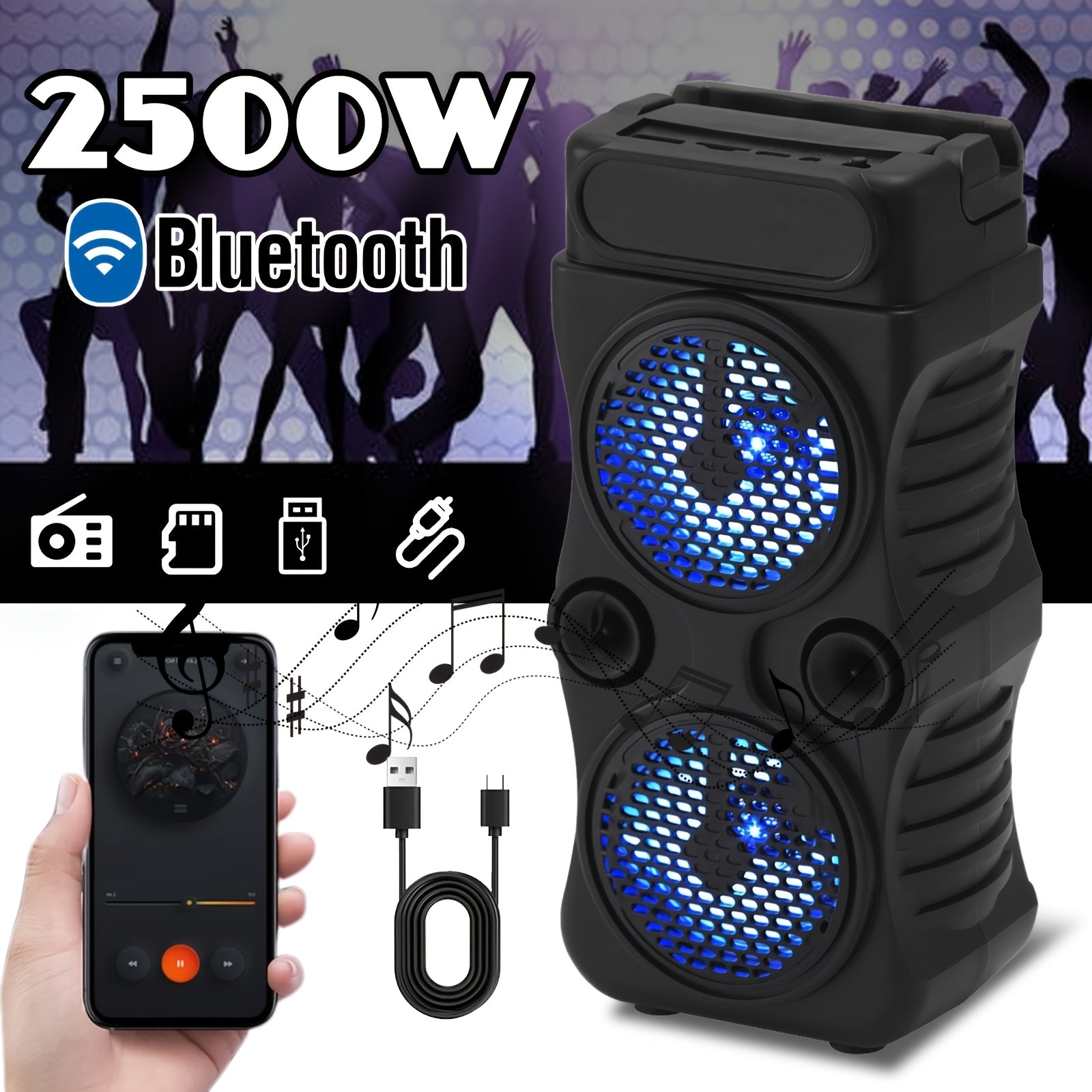 Portable PA Speaker shown in the Dark Gray option
