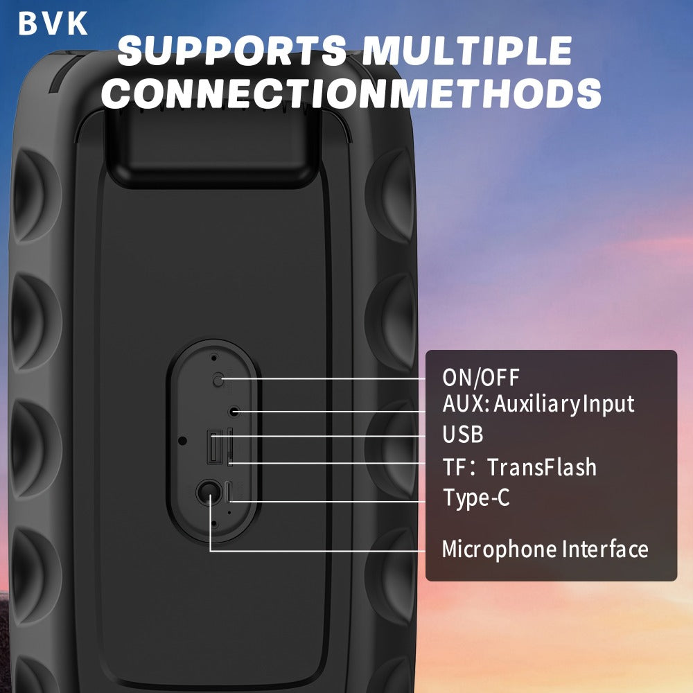Portable PA Speaker, Upgraded MOS-1265-1 Wireless, RGB, Wireless, MOS-1265, Enhanced detail image - detail view 7