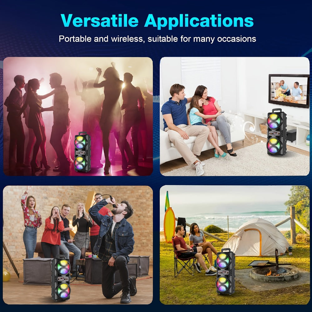 Portable PA Speaker, USB, Wireless, 2500W, System for Parties and Karaoke detail image - detail view 10