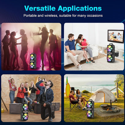 Portable PA Speaker, USB, Wireless, 2500W, System for Parties and Karaoke detail image - detail view 10