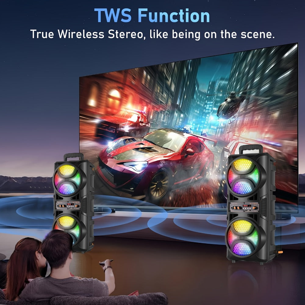 Portable PA Speaker, USB, Wireless, 2500W, System for Parties and Karaoke detail image - detail view 8