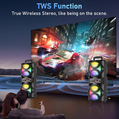 Portable PA Speaker, USB, Wireless, 2500W, System for Parties and Karaoke detail image - detail view 8