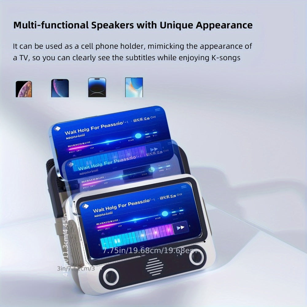 Portable PA Speaker, White, Wireless, USB-C, Karaoke, Machine for Parties and Karaoke detail image