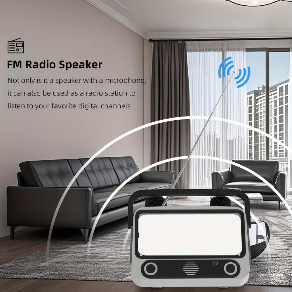Portable PA Speaker, White, Wireless, USB-C, Karaoke, Machine for Parties and Karaoke detail image - detail view 5