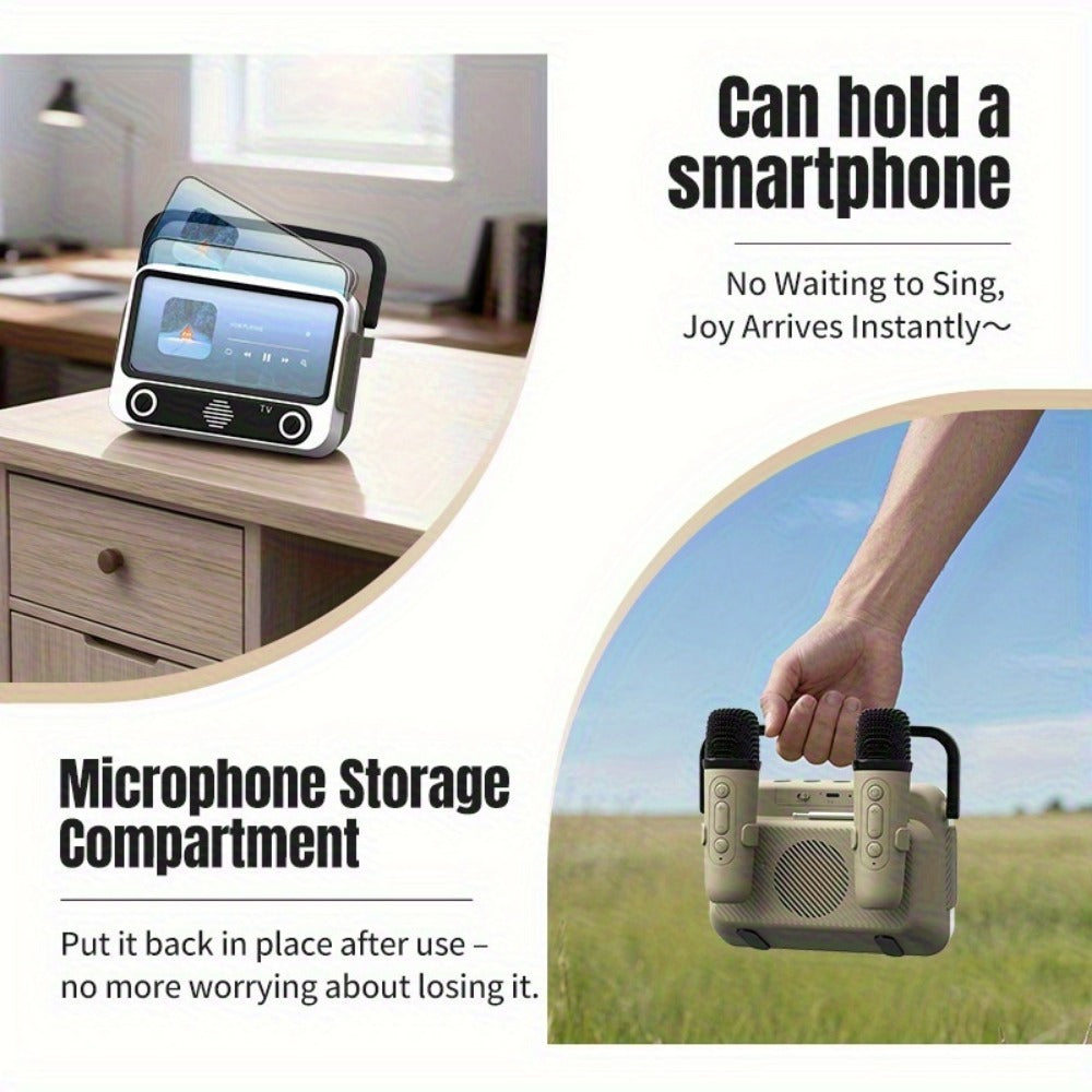 Portable PA Speaker, White, Wireless, USB-C, Karaoke, Machine for Parties and Karaoke detail image - detail view 8