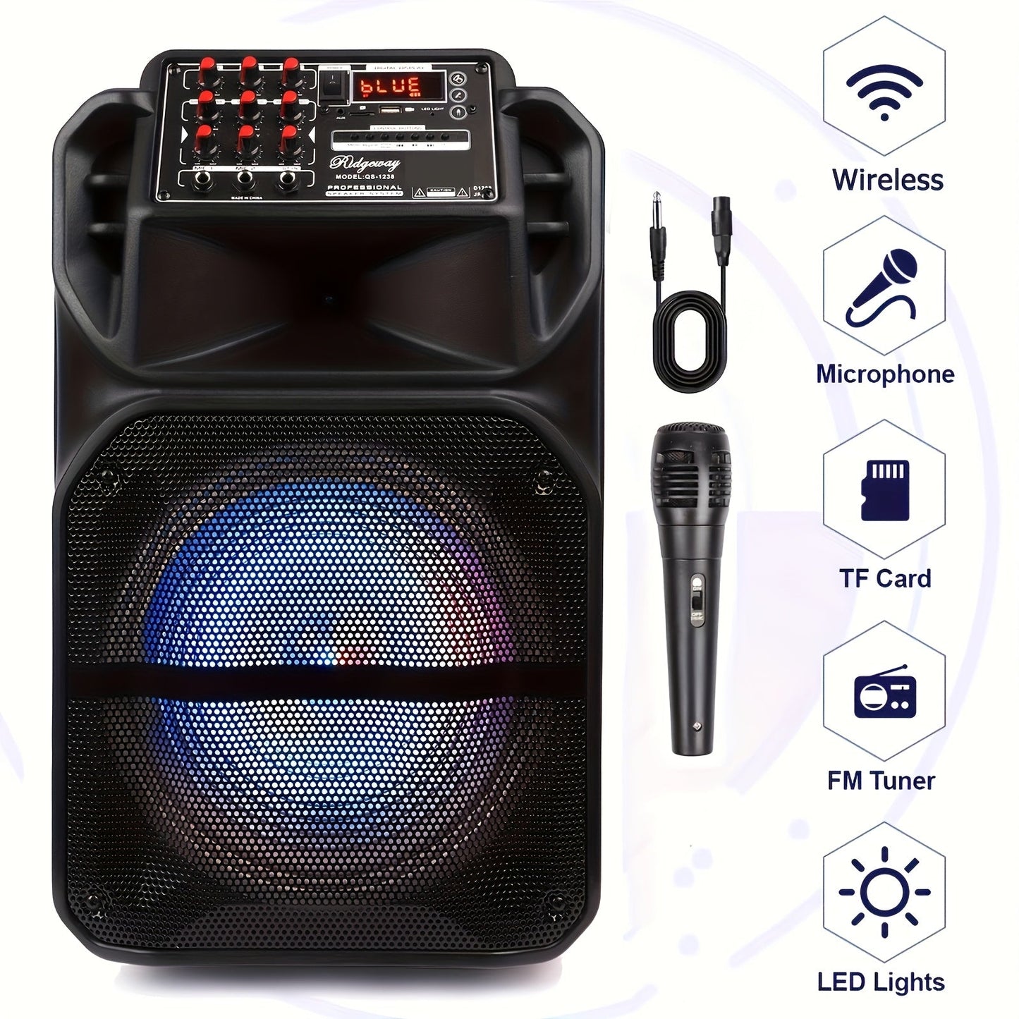 Portable PA Speaker shown in the Black option