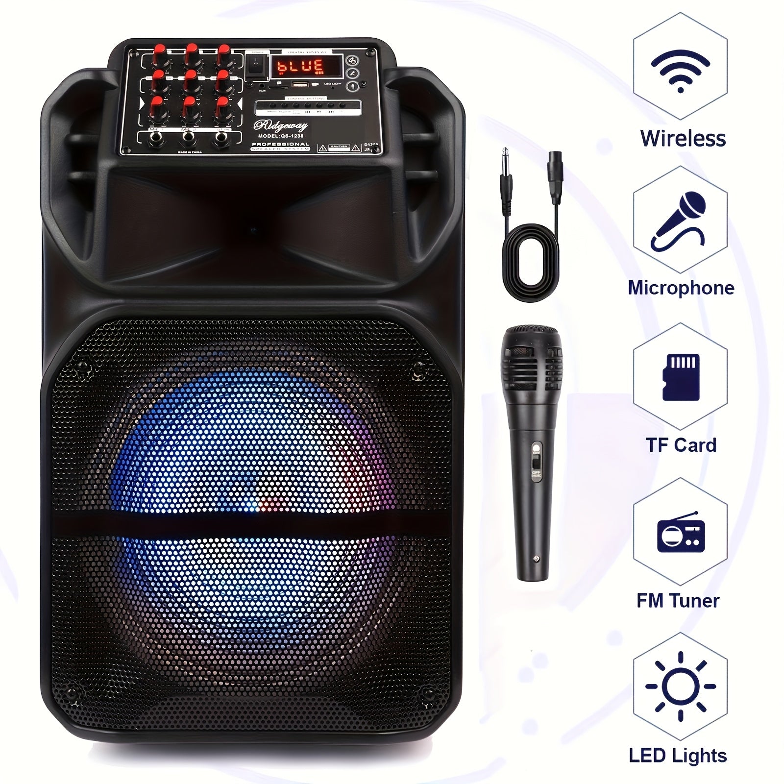 Portable PA Speaker shown in the Black option