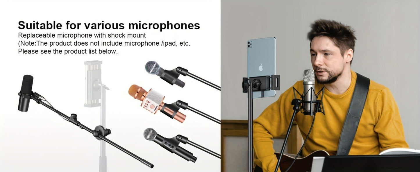 Portable Tripod Microphone Boom Stand with Clip and Carrying Bag detail image - detail view 21