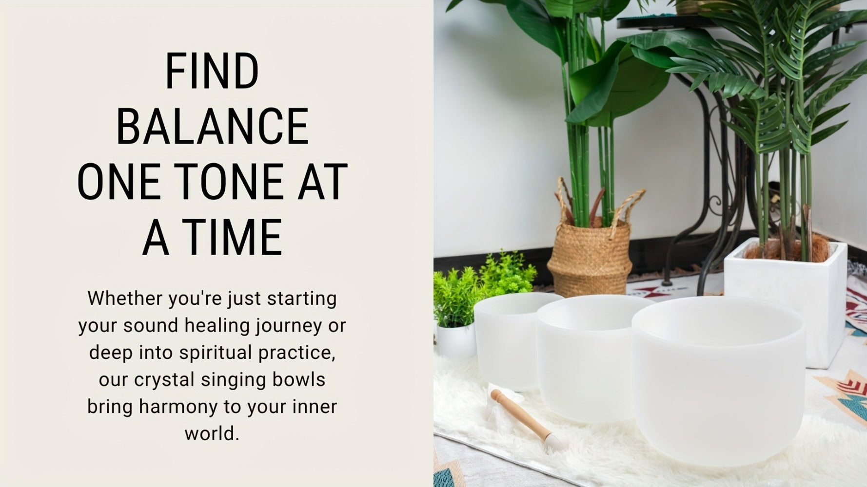Quartz Crystal Singing Bowl Set, 7 to 11-Inch Three-Bowl Set with Case detail image - detail view 13