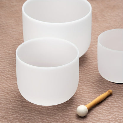Quartz Crystal Singing Bowl Set, 7 to 11-Inch Three-Bowl Set with Case detail image - detail view 5