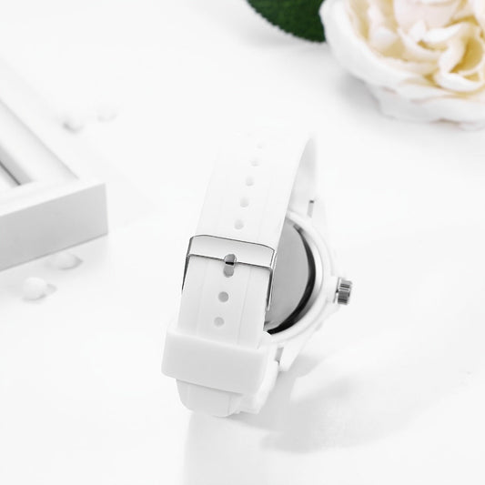 Quartz Watch - Jelly Silicone Strap Analog Wristwatch Unisex Teens Colorful Candy Color - product detail view 2