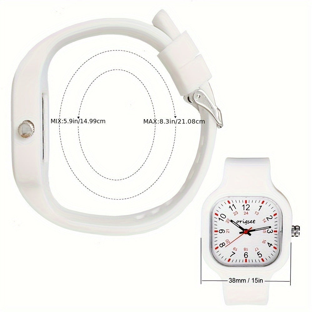 Quartz Watch - Nurse with Second Hand Origset Unisex Japan Analog Wristwatch, 24-Hour - product detail view 4