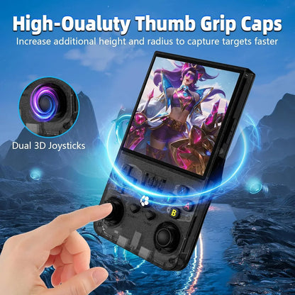 Handheld Game Console R36 Max with 4.0-Inch IPS, 720x720, Tempered Glass, 64GB or 128GB Options, 4000mAh Battery, Linux