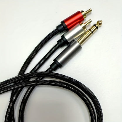 RCA Audio Cable, 6.5mm, Large, Three-Core/2RCA, Male/Male for Connecting Audio Sources detail image - detail view 3