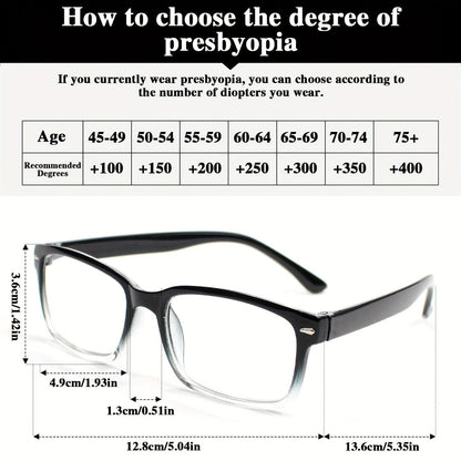 Reading Glasses - 10 Pack Ultra Light Square Frame HD Clear Lenses Vintage Metal Accents - product detail view 5
