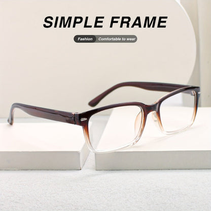 Reading Glasses - 10 Pack Ultra Light Square Frame HD Clear Lenses Vintage Metal Accents - product detail view 7