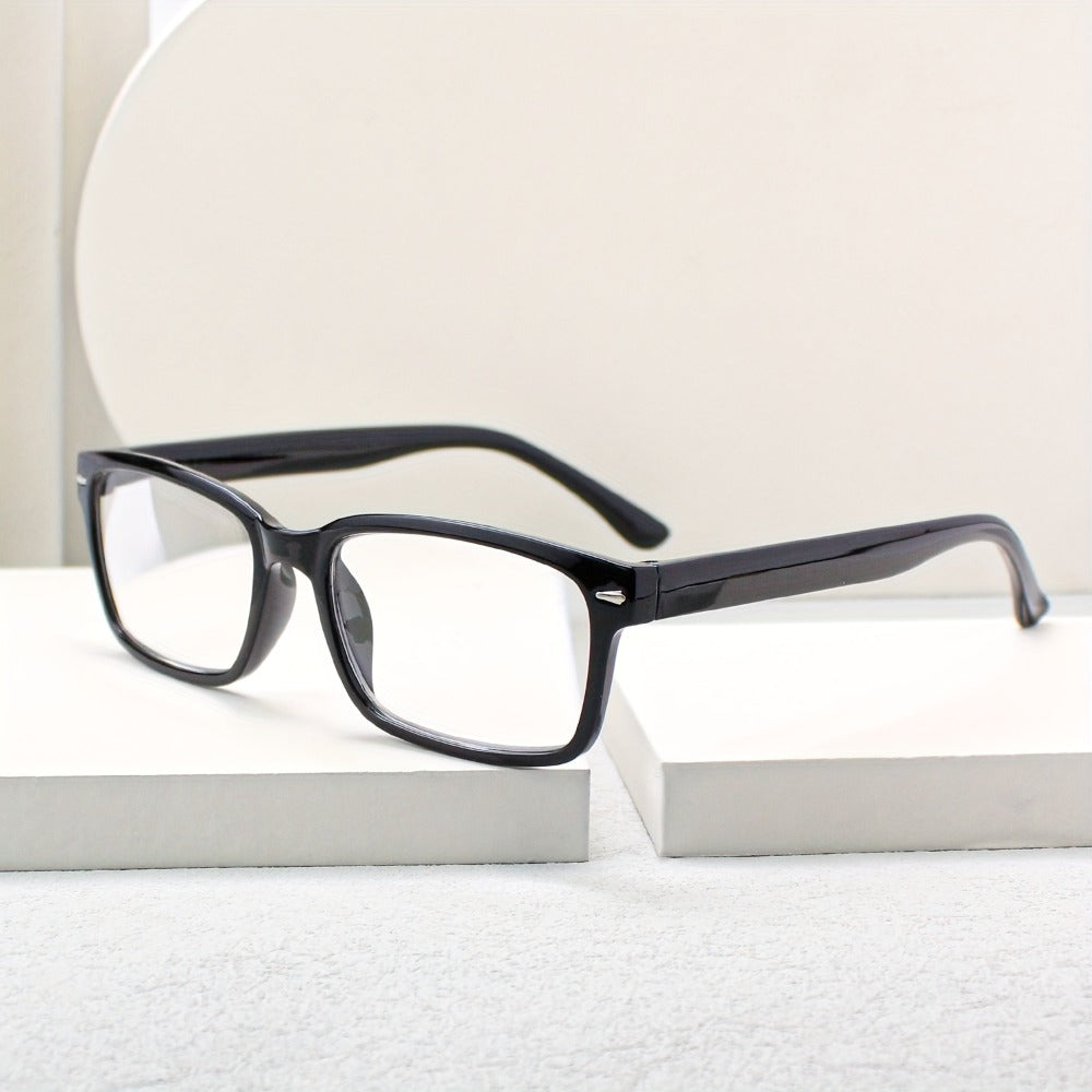 Reading Glasses - 10 Pack Ultra Light Square Frame HD Clear Lenses Vintage Metal Accents - product detail view 11