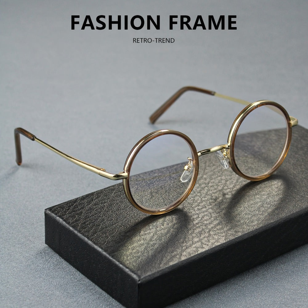 Reading Glasses - 2 Pack Metal Round Frame Spring Hinge for Men Women Lightweight Stylish - product detail view 4