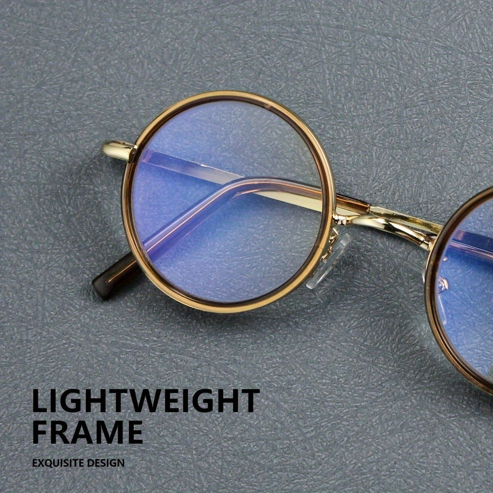 Reading Glasses - 2 Pack Metal Round Frame Spring Hinge for Men Women Lightweight Stylish - product detail view 6