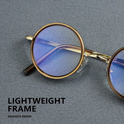 Reading Glasses - 2 Pack Metal Round Frame Spring Hinge for Men Women Lightweight Stylish - product detail view 6
