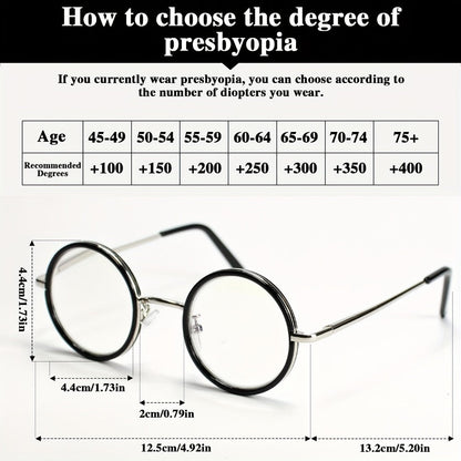 Reading Glasses - 2 Pack Metal Round Frame Spring Hinge for Men Women Lightweight Stylish - product detail view 9