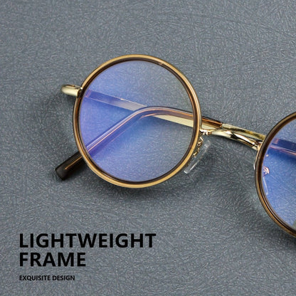 Reading Glasses - 2 Pack Metal Round Frame Spring Hinge for Men Women Lightweight Stylish - product detail view 10