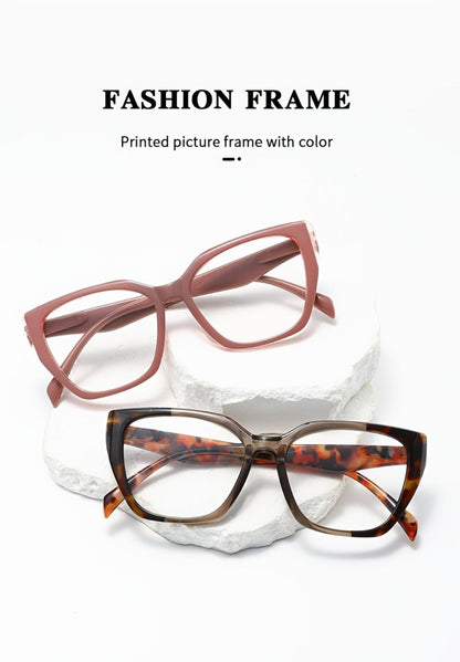 Reading Glasses - 2 Pack Pink Oversized Women Romantic Retro PC Frame HD Lenses Spring - product detail view 6