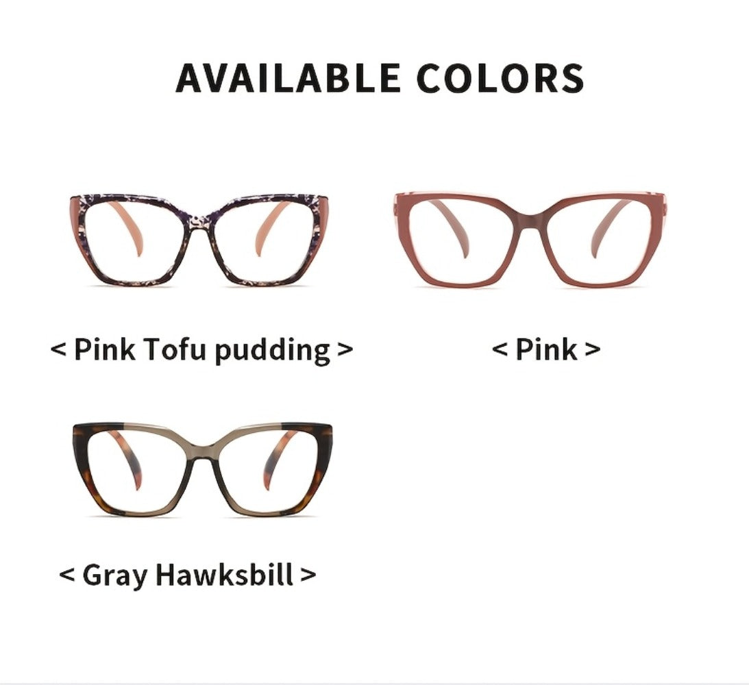 Reading Glasses - 2 Pack Pink Oversized Women Romantic Retro PC Frame HD Lenses Spring - product detail view 11