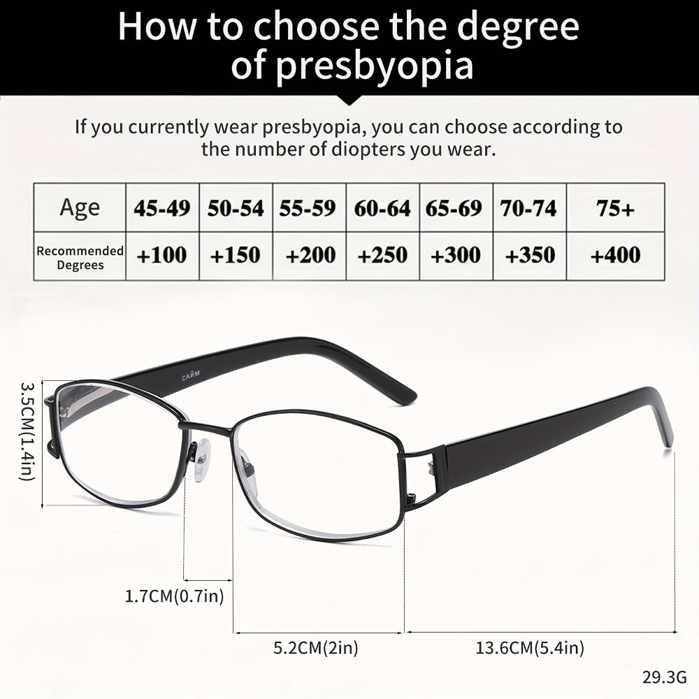Reading Glasses - for Women 2 Pack - Rectangular Small Frame Light Luxury Geometric Design - product detail view 8