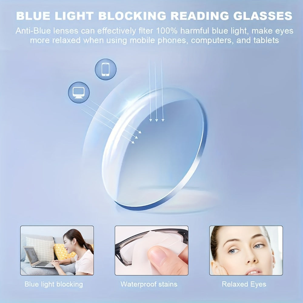 Reading Glasses - for Women 2 Pack - Rectangular Small Frame Light Luxury Geometric Design - product detail view 9