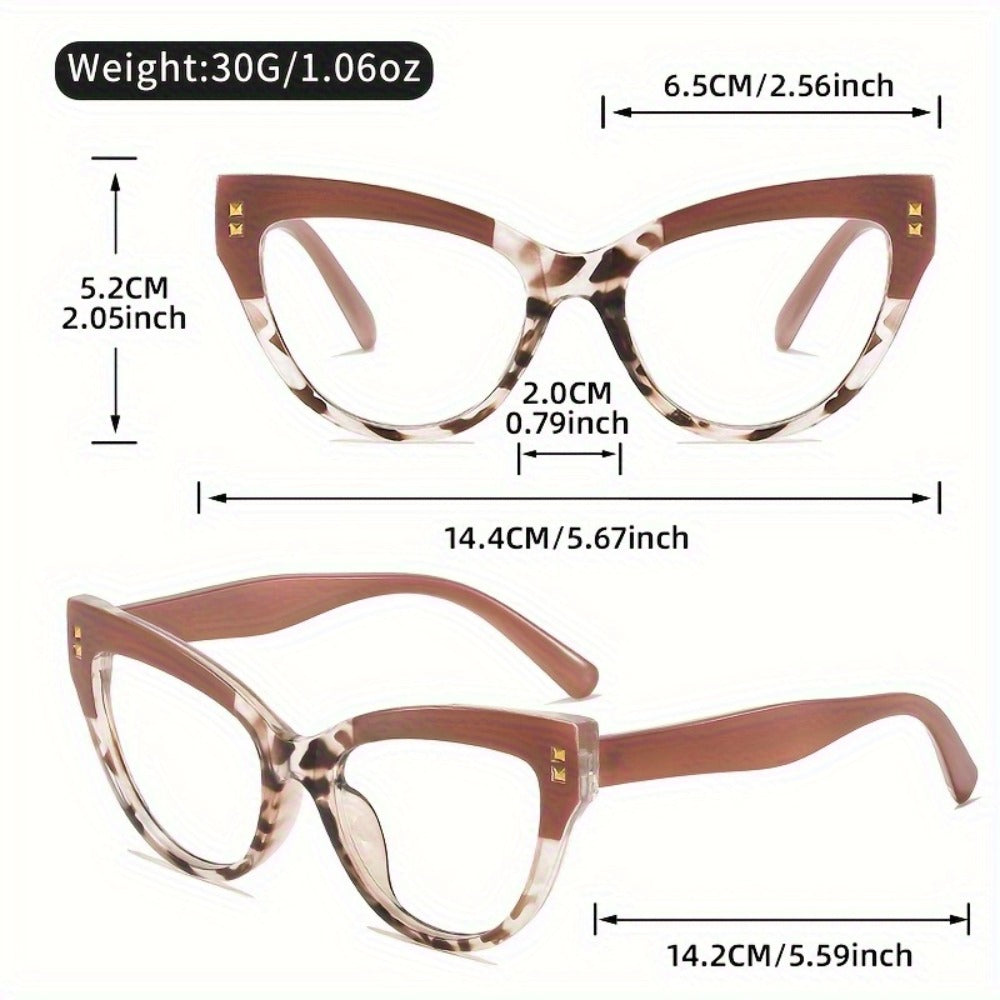 Reading Glasses - 3 Pack for Women Metal Hinge Minimalist Color Block Presbyopia Frames - product detail view 4