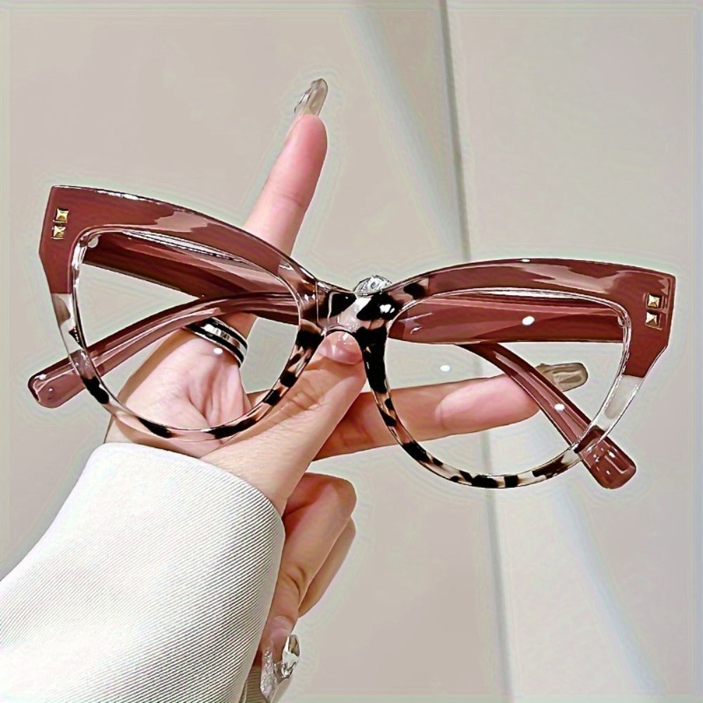 Reading Glasses - 3 Pack for Women Metal Hinge Minimalist Color Block Presbyopia Frames - product detail view 5