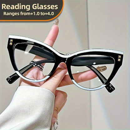 Reading Glasses - 3 Pack for Women Metal Hinge Minimalist Color Block Presbyopia Frames - product detail view 8