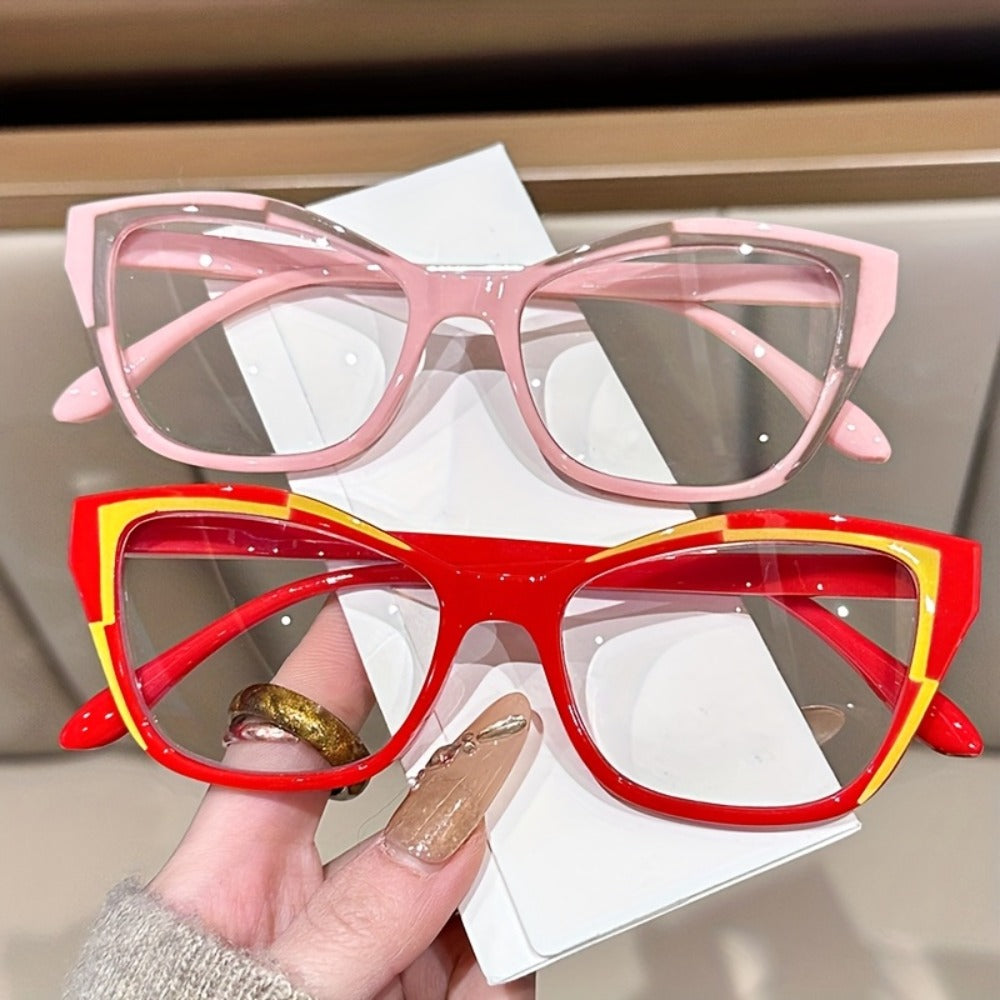 Reading Glasses - 4 Pack Cat Eye Anti Blue Light, Retractable Spring Temple Metal Hinge - main product view