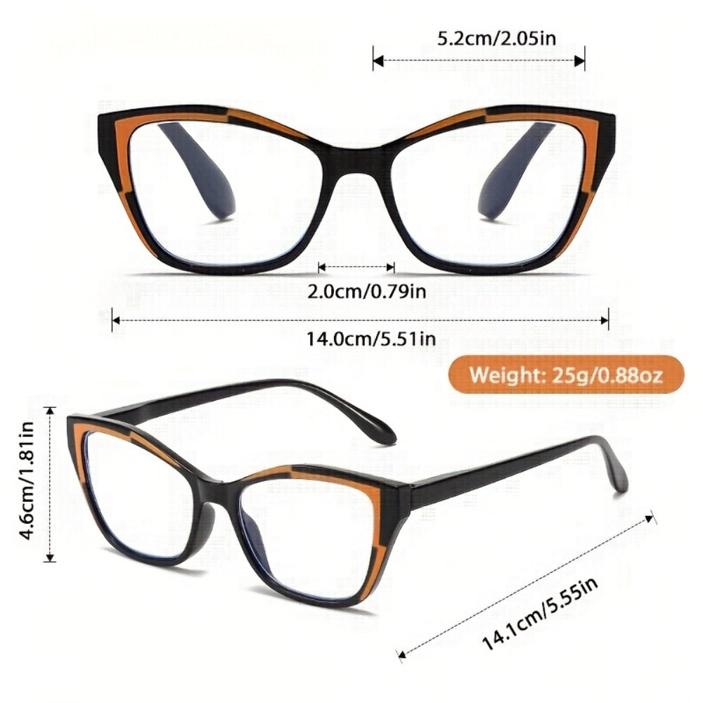 Reading Glasses - 4 Pack Cat Eye Anti Blue Light, Retractable Spring Temple Metal Hinge - product detail view 9