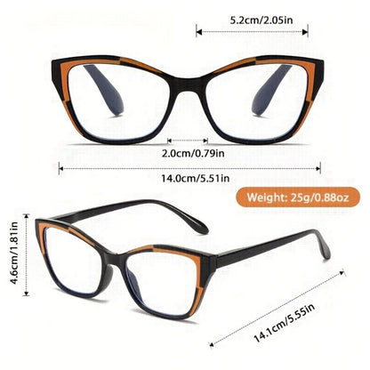 Reading Glasses - 4 Pack Cat Eye Anti Blue Light, Retractable Spring Temple Metal Hinge - product detail view 9