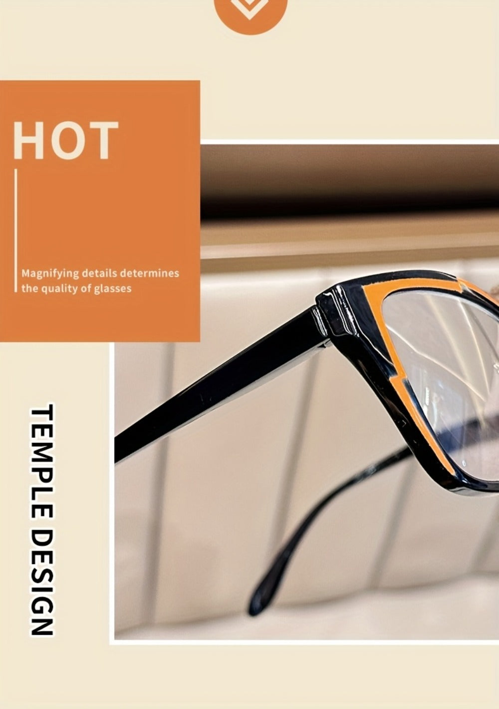 Reading Glasses - 4 Pack Cat Eye Anti Blue Light, Retractable Spring Temple Metal Hinge - product detail view 14