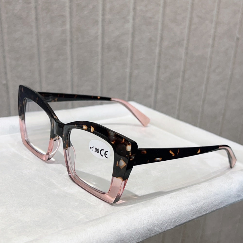 Reading Glasses - 4 Pack Cat Eye Oversized Frames for Men & Women Sturdy Spring Hinges - product detail view 5