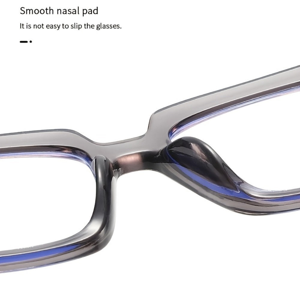 Reading Glasses - for Women 4 Pack, Large Frame HD Lenses, Leopard Print & Classic Black - product detail view 3