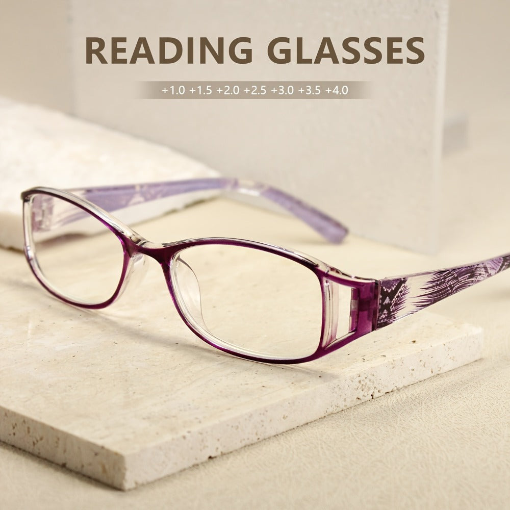 Reading Glasses - 4 Pairs Multicolor Rectangular Frame Presbyopia Readers Men Women +1.0 to - product detail view 4