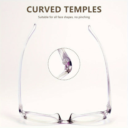 Reading Glasses - 4 Pairs Multicolor Rectangular Frame Presbyopia Readers Men Women +1.0 to - product detail view 8