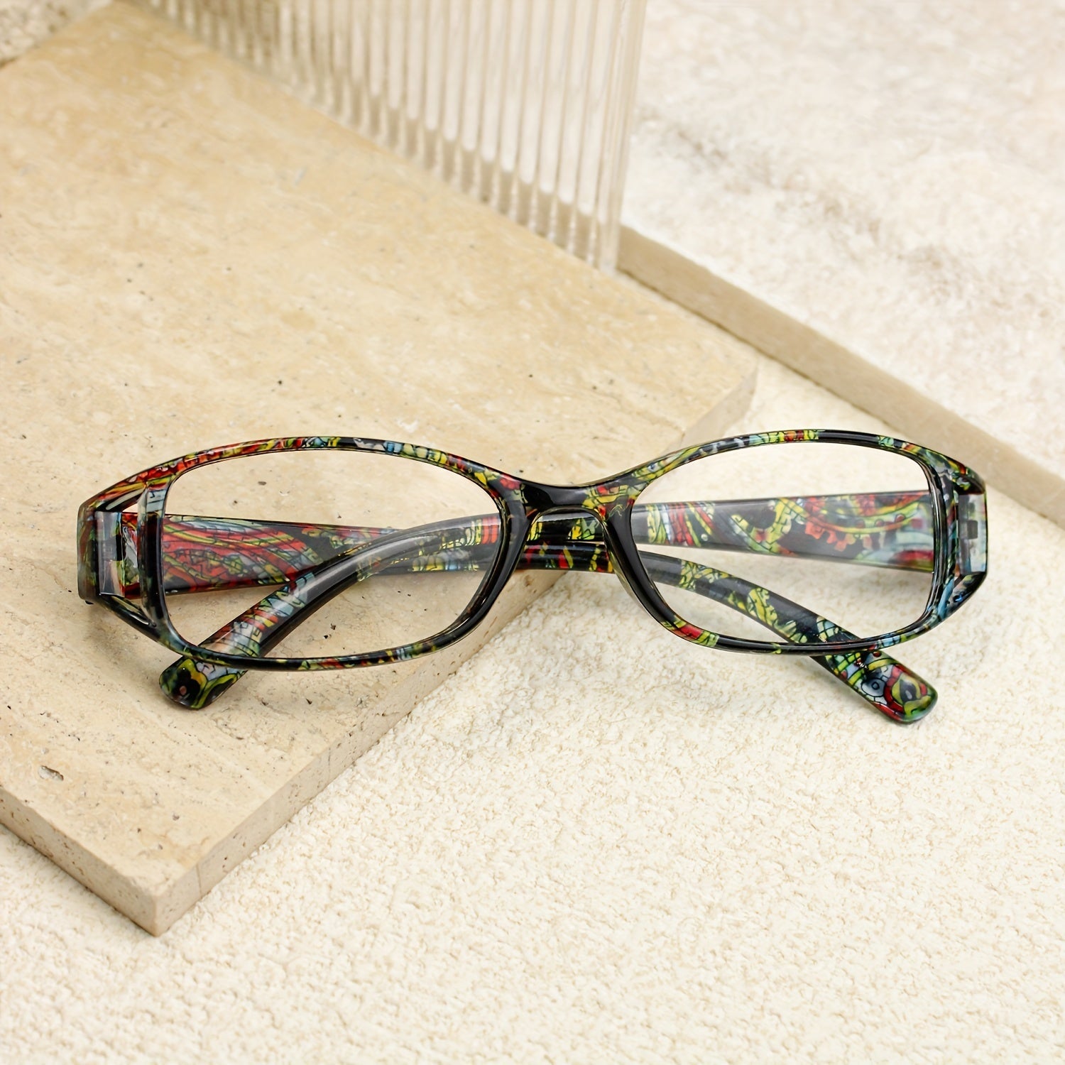 Reading Glasses - Women 5 Pack Fashion Hollow Graffiti Print Small Frame Readers +1.00 to - product detail view 2