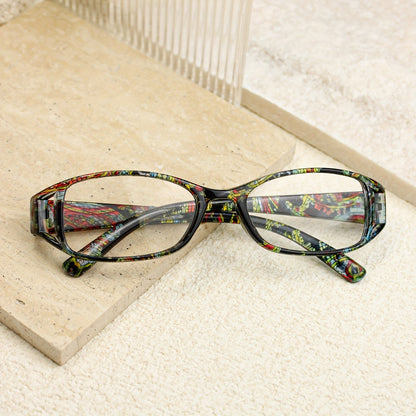 Reading Glasses - Women 5 Pack Fashion Hollow Graffiti Print Small Frame Readers +1.00 to - product detail view 2