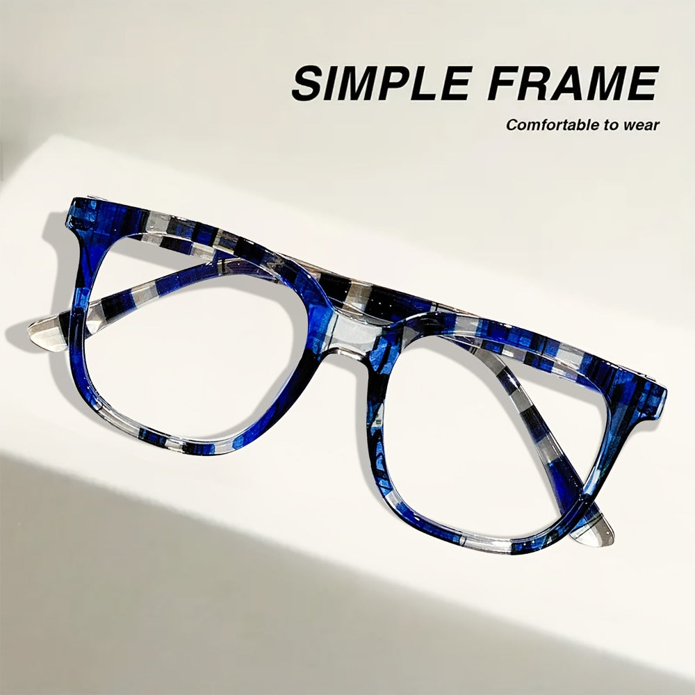 Reading Glasses - 5 Pack Rectangular Color-Block Striped Temple Unisex Fashionable - product detail view 8